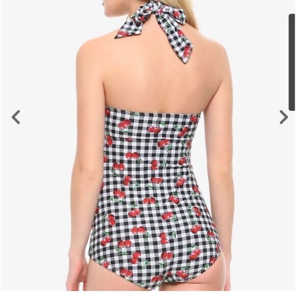 Hot Topic | Cherry Gingham Short Swimsuit | Size S/M - Picture 3 of 11